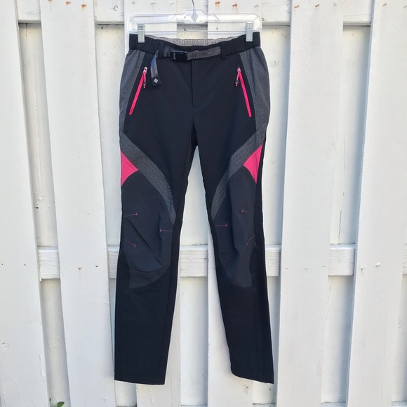 Columbia Pants - Columbia Women’s Black Gray Hiking Pants Belted Stretchy Zip Pockets Size Medium